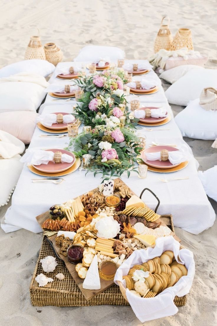Luxury picnic setup Miami beach